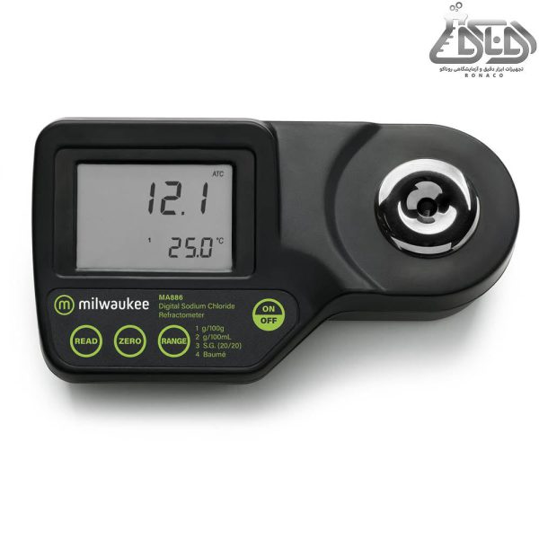 رفراکتومتر سدیم کلرید MA886 _ رفراکتومتر پرتابل MA886 _ غلظت سنج قابل حمل _ رفراکتومتر ارزان - رفراکتومتر دیجیتال پنیر - رفراکتومتر دیجیتال پرتابل مدل MA886