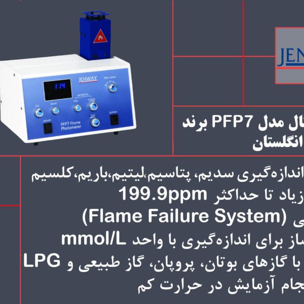 بنر فلیم فتومتر صنعتی دیجیتال مدل PFP7 برند JENWAY انگلستان