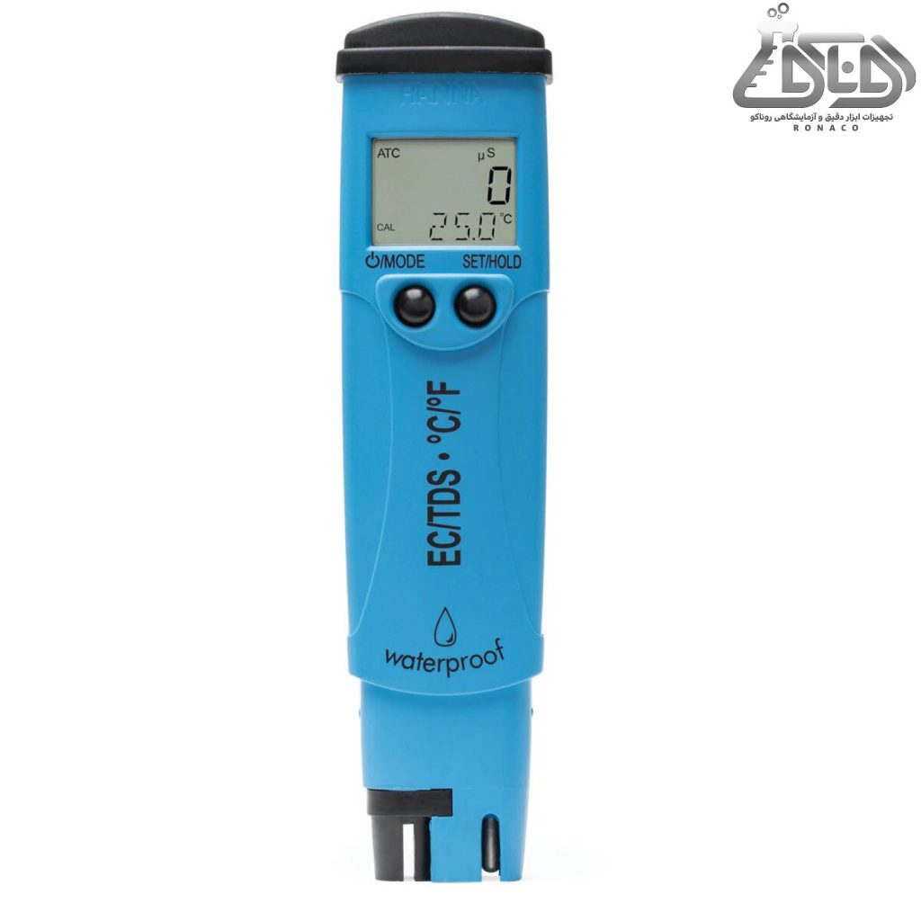 دستگاه هدایت/سختی سنج (EC-TDS متر) قلمی مدل HI98311 محصول کمپانی HANNA (هانا) با بدنه ضد آب، مناسب آزمایشات کیفیت سنجی آب میباشد.
