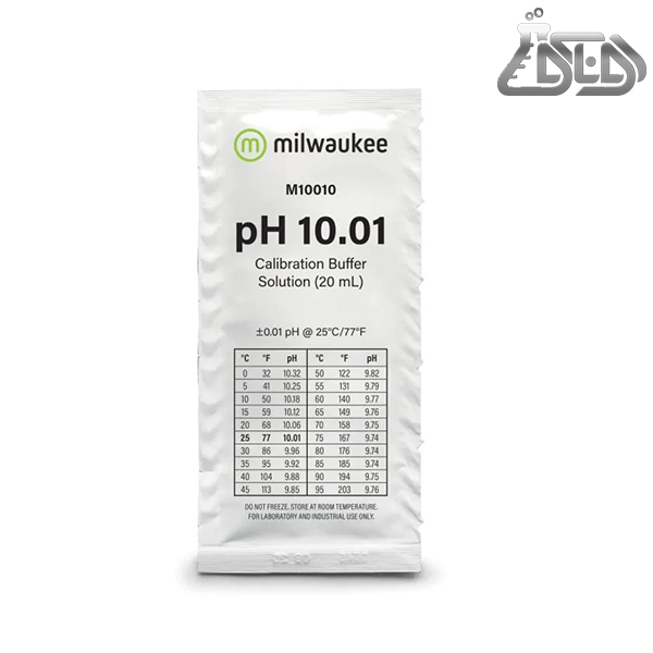 محلول استاندارد بافر پی اچ 10 محصول کمپانی MILWAUKEE کد M10010 ساشه 20 میلی لیتر