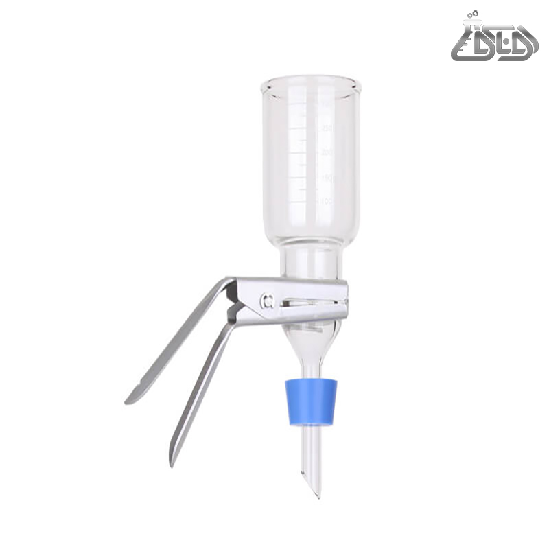 قیف فیلتراسیون شیشه ای مدل VF محصول کمپانی ROCKER مدل های VF6 و VF7 به حجم 300 میلی لیتر با ساپورت فیلتر شیشه ای